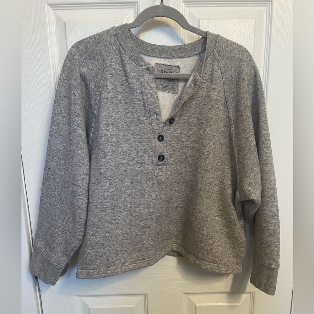 Madewell MWL Betterterry Henley Sweatshirt